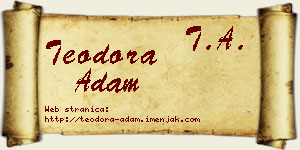 Teodora Adam vizit kartica